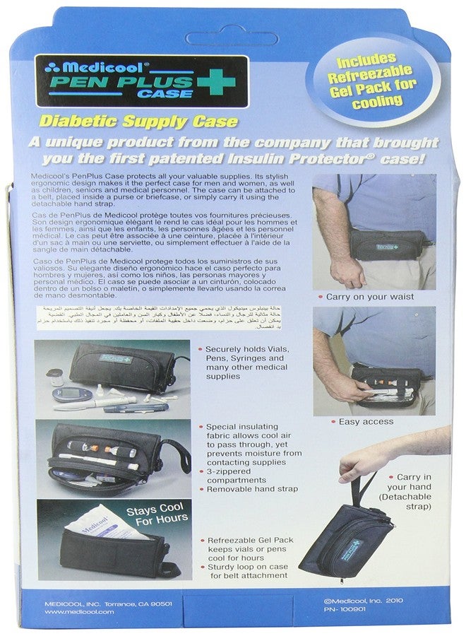 ميديكول قلم ميديكول بلس، حافظة مريحة قابلة للتركيب مع عبوة جل كبيرة لمرضى السكري | قلم بلس أسود - Image 4